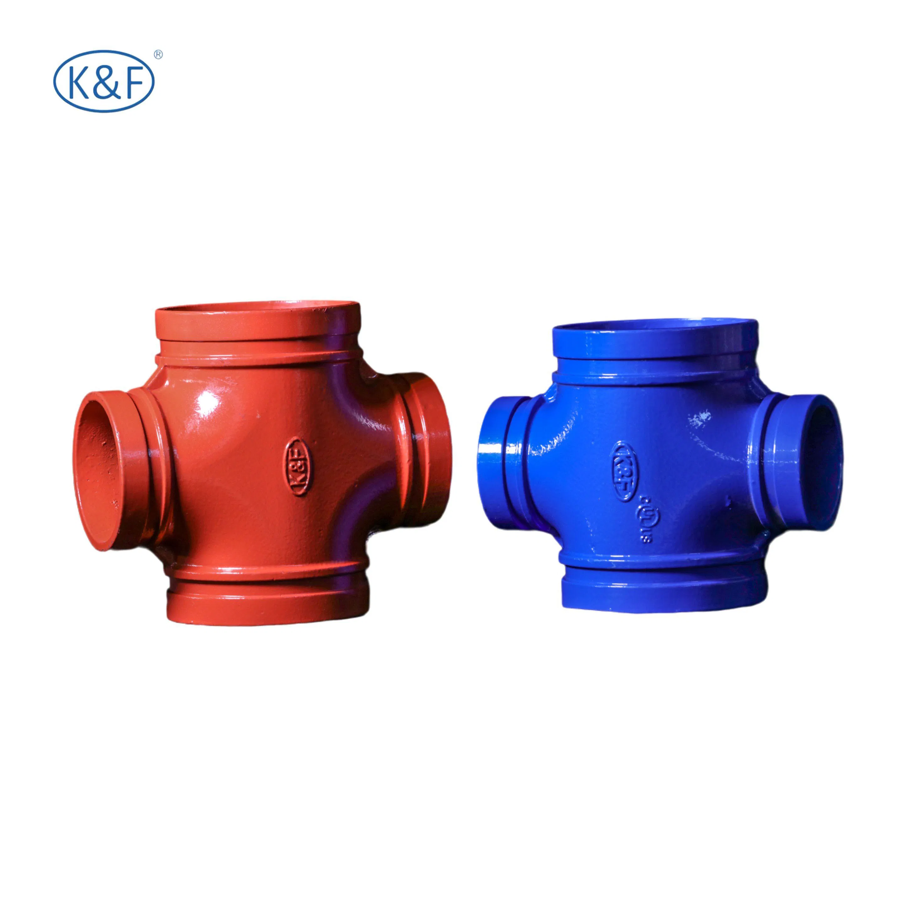 Kanaifu Ductile Iron Grooved Round Pipe Fitting Cross for Fire Fighting/Water Supply