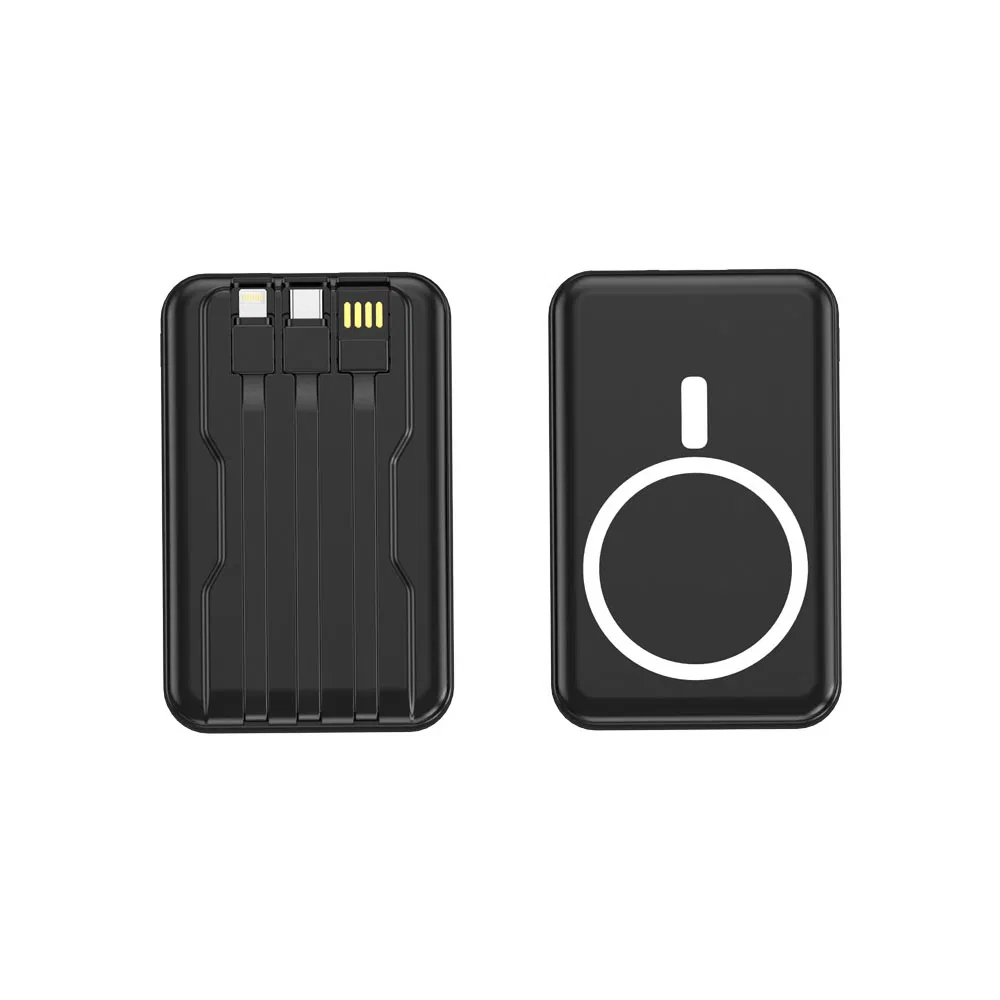 Магнитный пауэрбанк 10000 мАч с быстрой беспроводной зарядкой