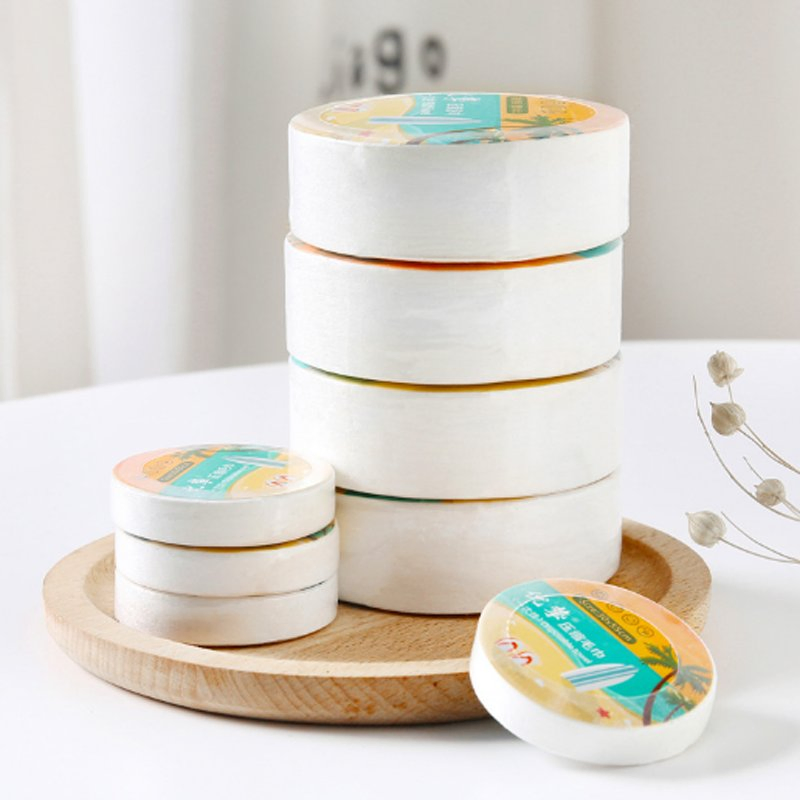 Wholesale Custom Round Shape Mini Portable Coin Disposable Towel for Travel SPA Hoetel Use