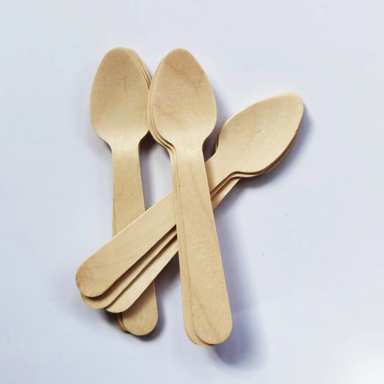 Disposable Ice Cream Wood Spoon with Well Smooth Edge