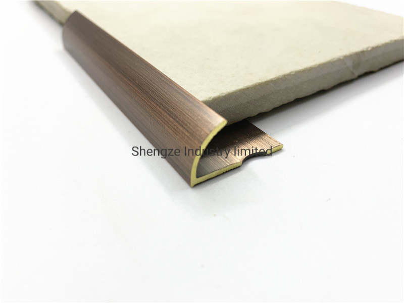 Metal Aluminum Corner Edging Curved Tile Trim for Listello Profile