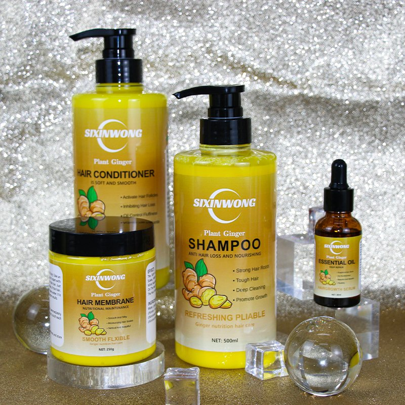 Beauty Cosmetics Hair Care Prevention Hair Loss Plant Ginger Shampoo Conditioner Set