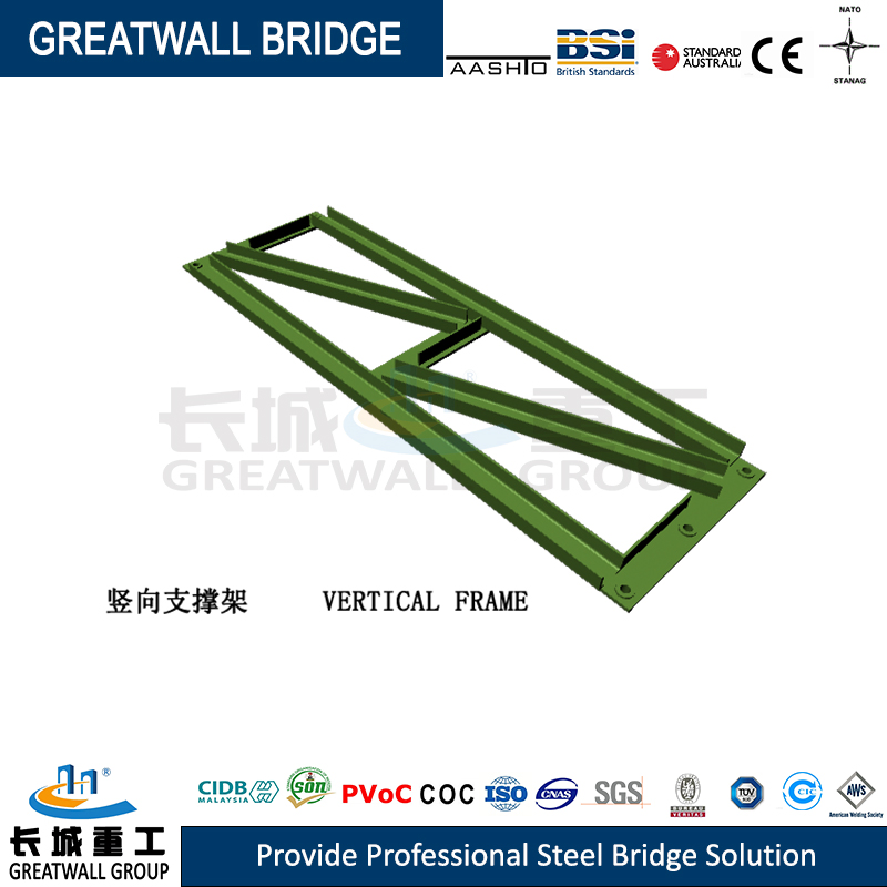 Metal River Modular Bridge Portable Steel Structure Truss Prefab Bailey Bridge