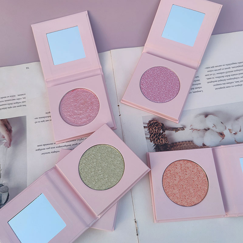 Custom Logo Private Label Vegan Makeup Shimmer Body Pressed Highlighter Makeup
