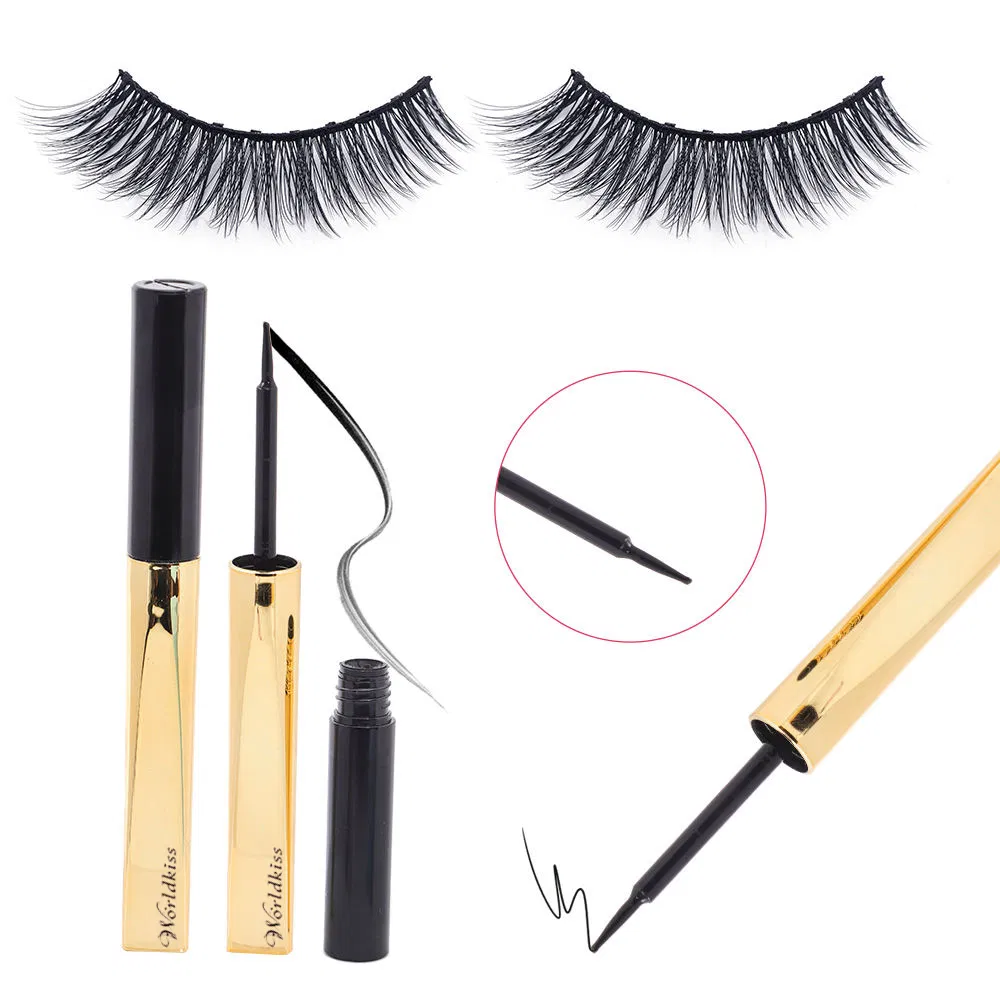 Magnetic Waterproof Liquid Eyeliner Long Lasting Fast Dry Black Eyeliner