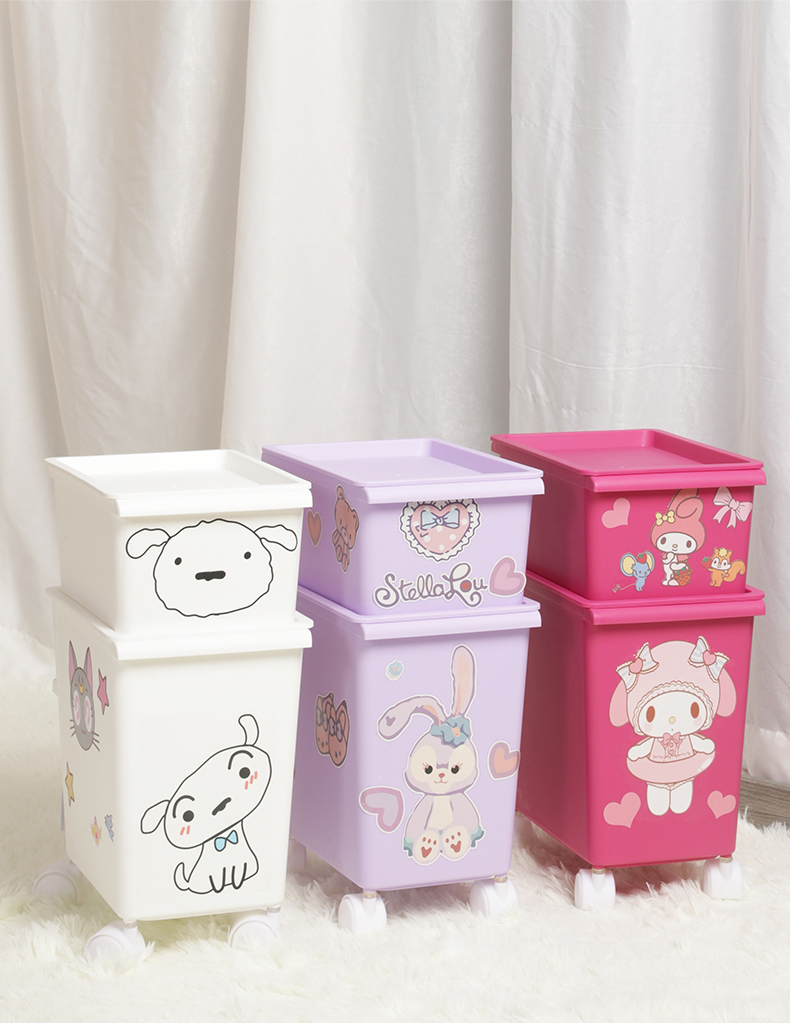 Пластиковые ящики для хранения с крышками, 2 слоя