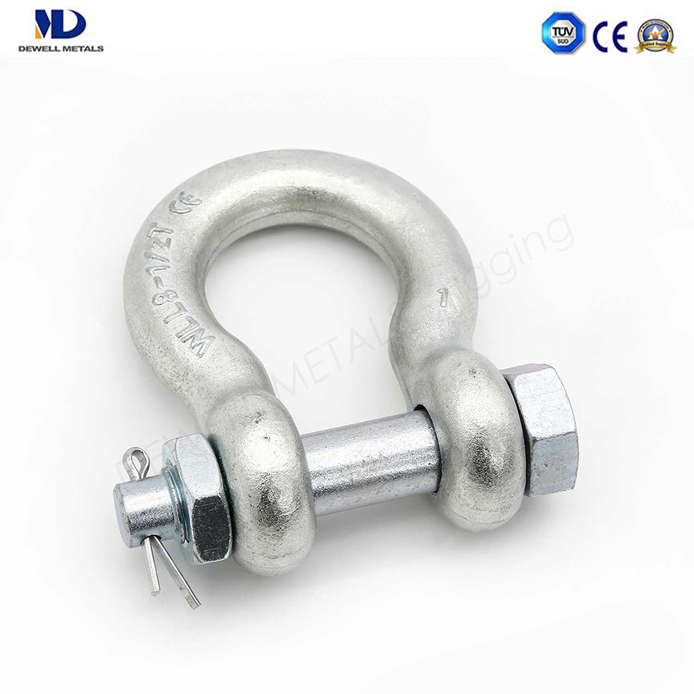Hot Dipped Galv. G2130 U. S Type Drop Forged Bow Anchor Shackle