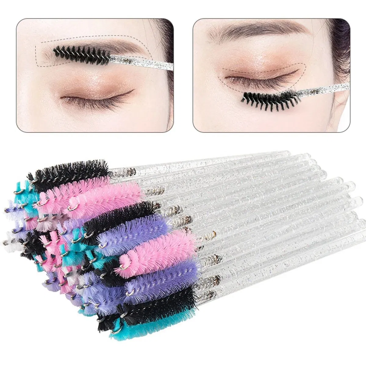 Mt Lashes China Wholesale Mascara Wands Makeup Brushes Applicators Kits for Eyelash Extensions and Eyebrow Brush