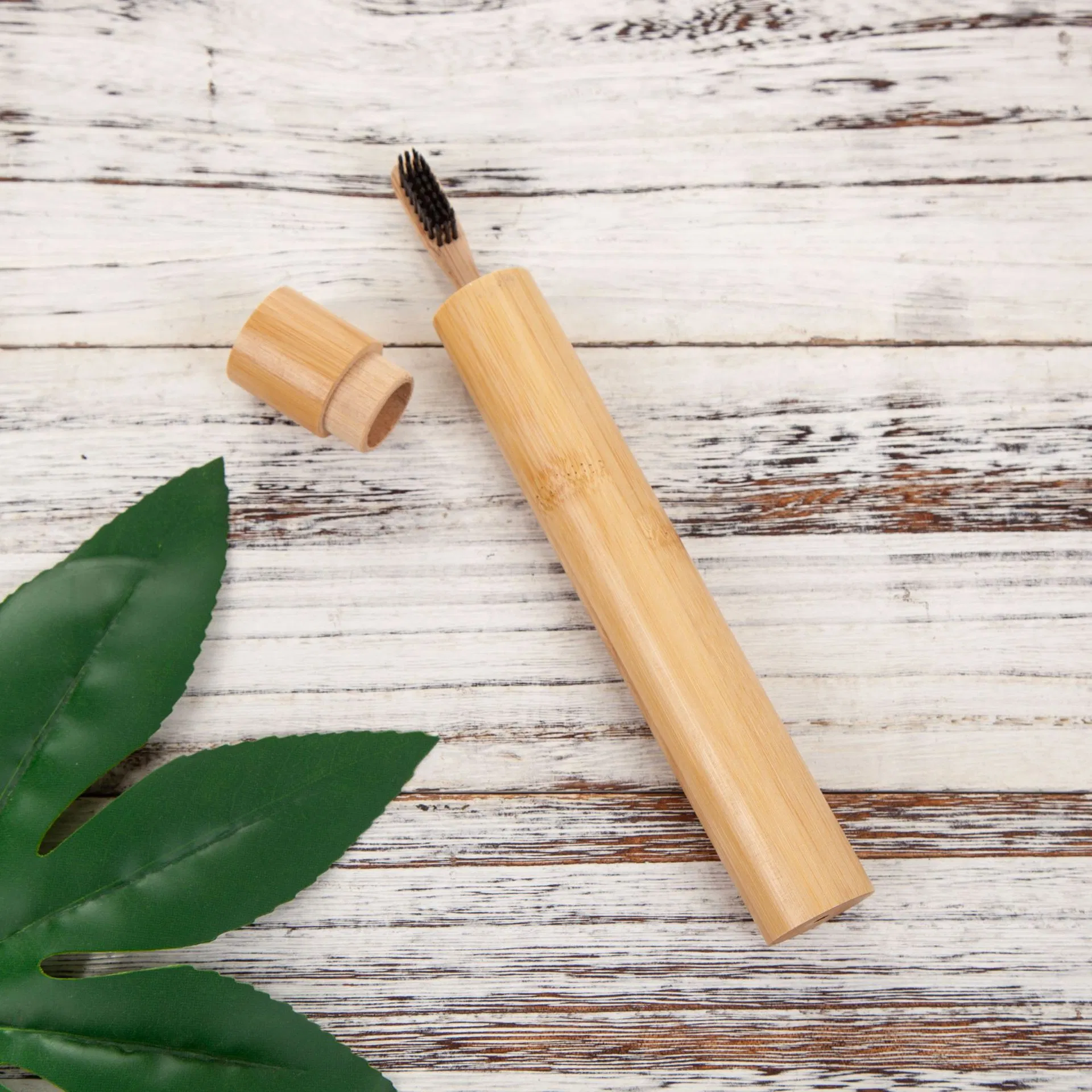 Biodegradable Logo Toothbrush Private Laser Logo Personalized Bamboo Toothbrush with Medium Bristle