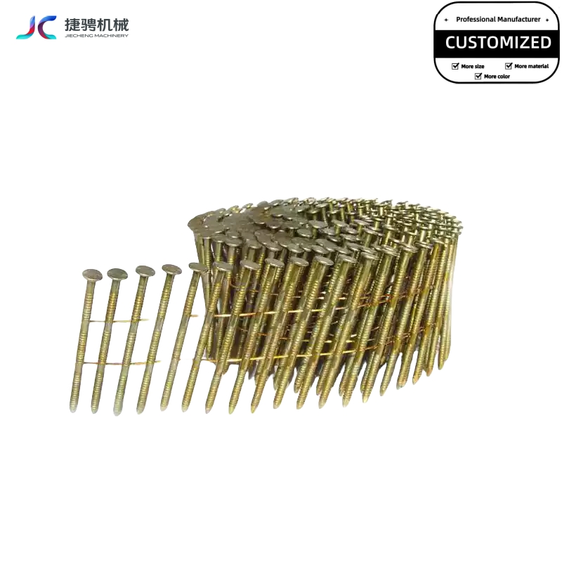 Premium Galvanized Threaded Coil Nails for Pneumatic Tools
