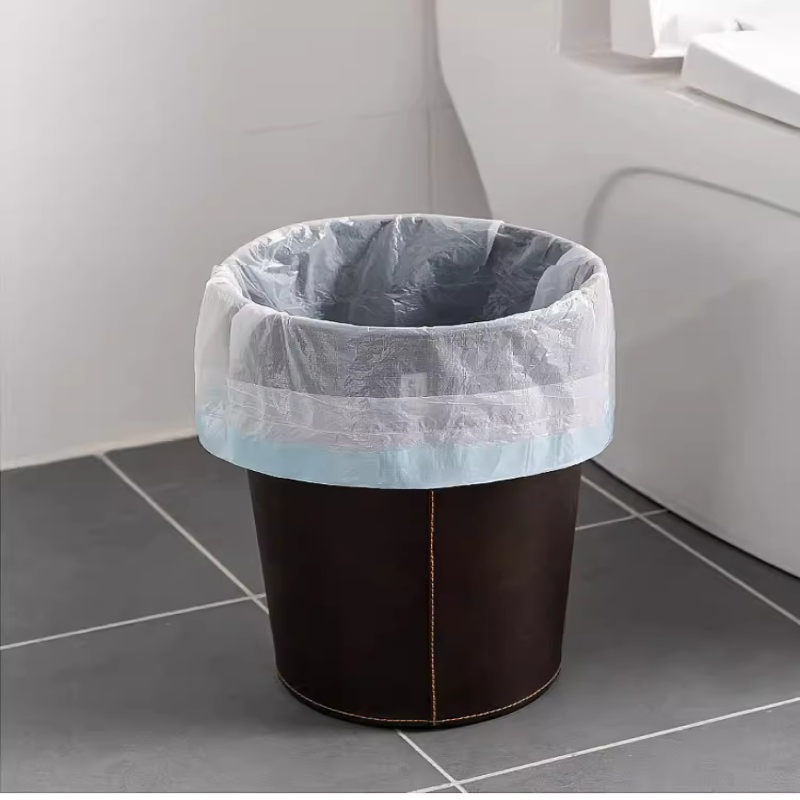 Мусорные пакеты с завязками LDPE в рулоне