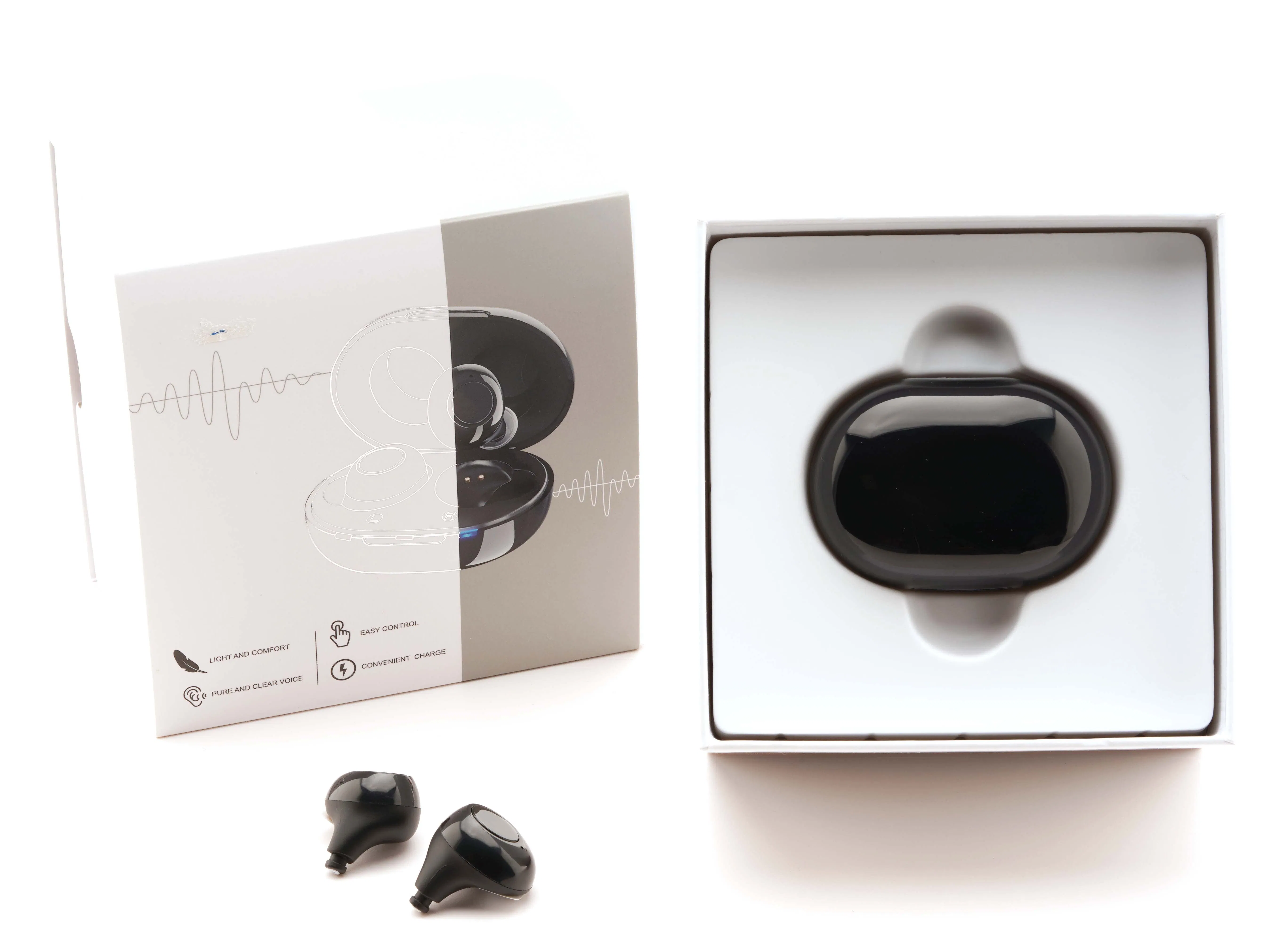Premium Portable Rechargeable Hearing Aids with Touch Control Features