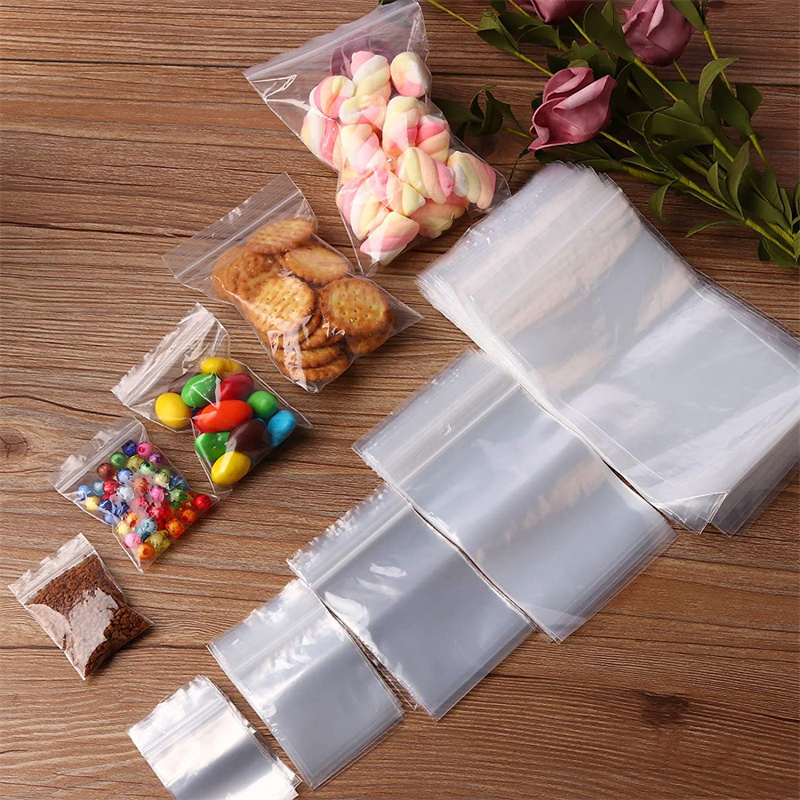 Wholesale Custom Clear Transparent Food Resealable Zipper Packaging Zip Lock Bags