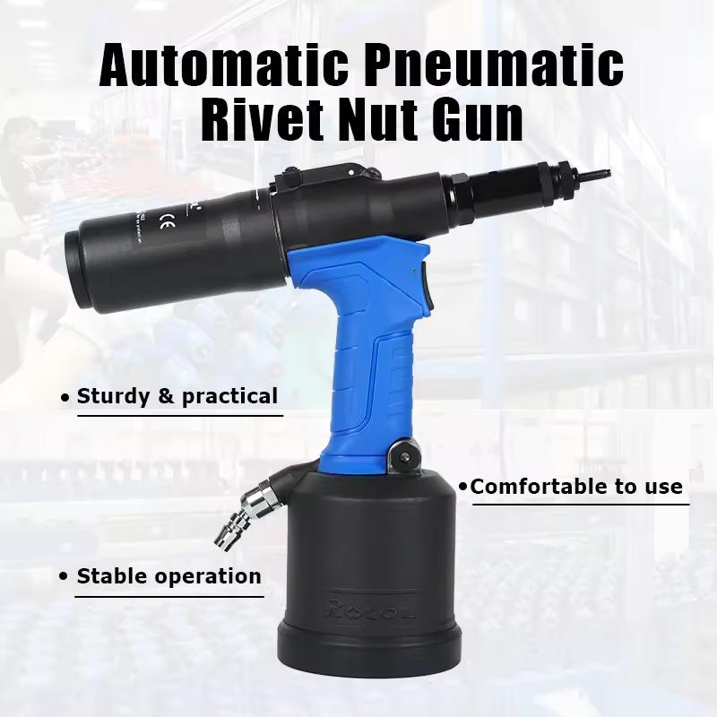 Rl-6312 Automatic Rivet Nut Gun Fast Riveting Pneumatic Nut Pull Gun Efficient Convenient Air Riveter M3-M12