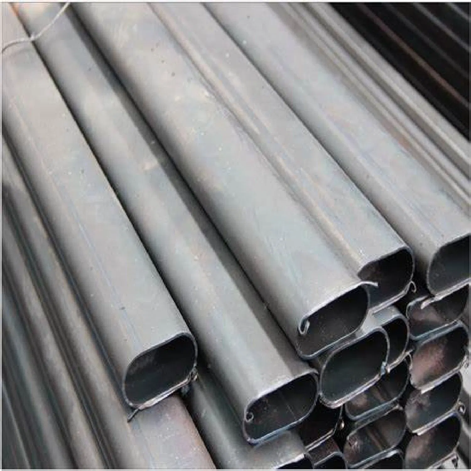 430 Brushed Stainless Steel Oval Pipe for Architectural Decoration