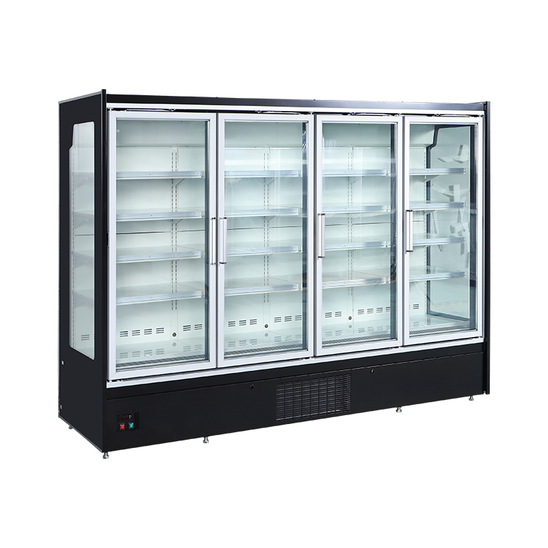 Commercial Supermarket 1/2/3/4 Beverage Cooler Glass Door Upright Freezer Adjustable Shelves Display Refrigerator