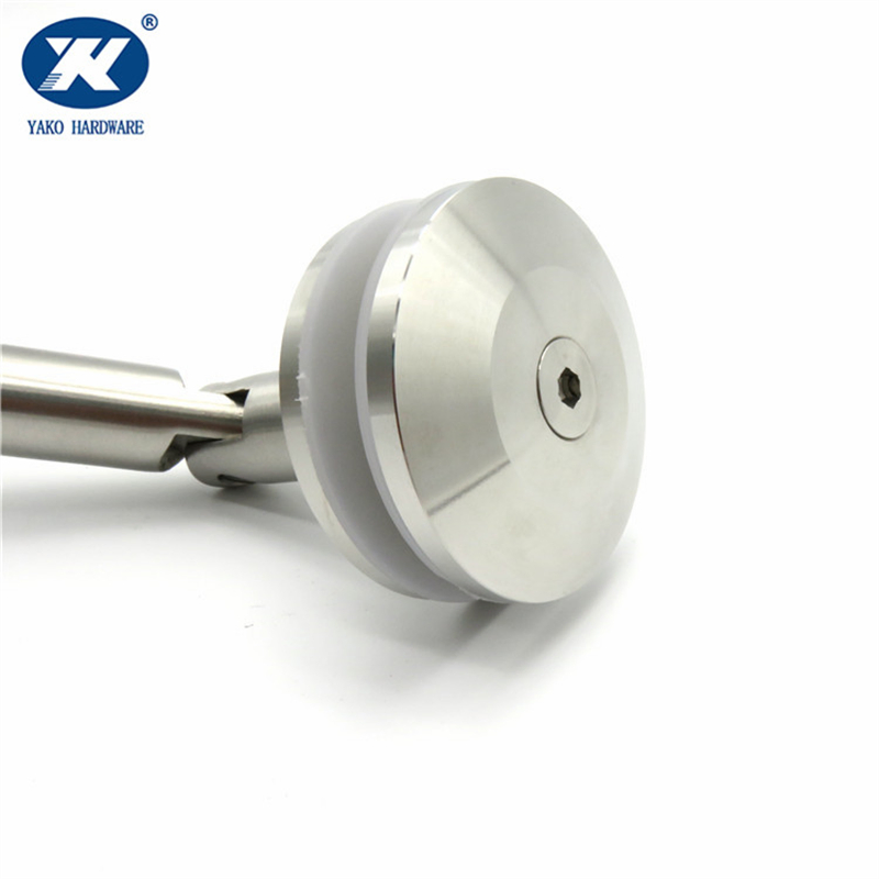 Black System Wall-to-Glass Connector Rod Building Glass Rain Canopy Fittings