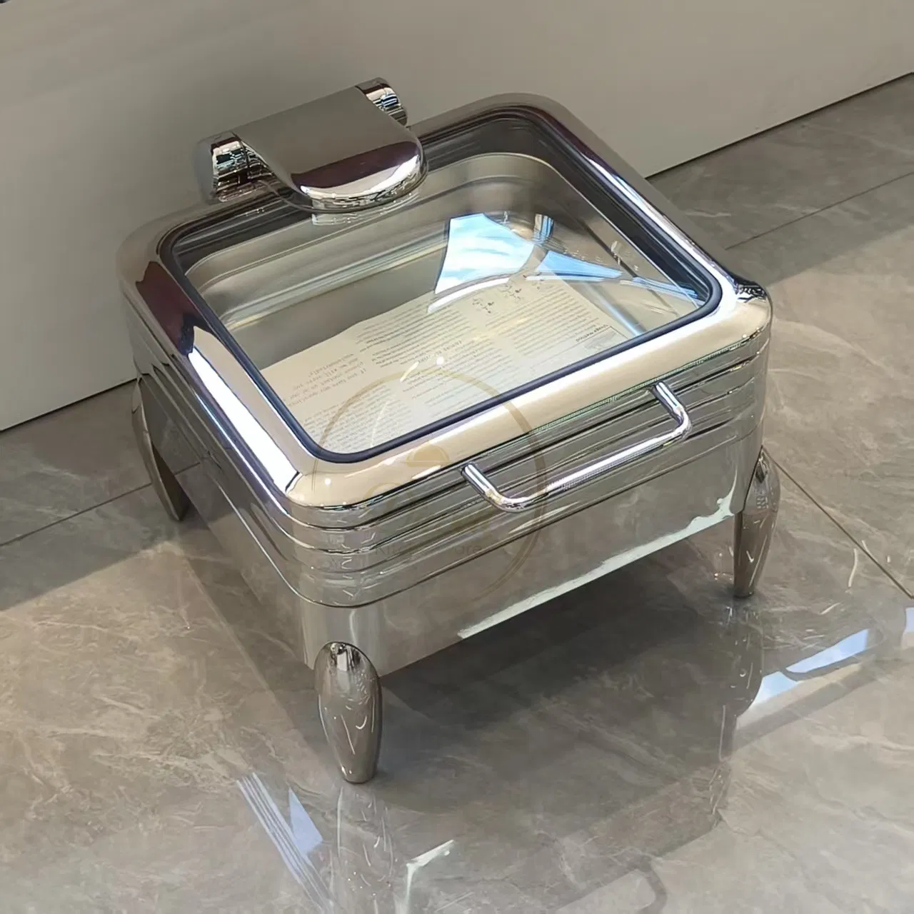 Catering Equipment Stainless Steel 304 Chaffing Dish Square Shape Chafer Dish Buffet Chafing Dish for Hotel Restaurant