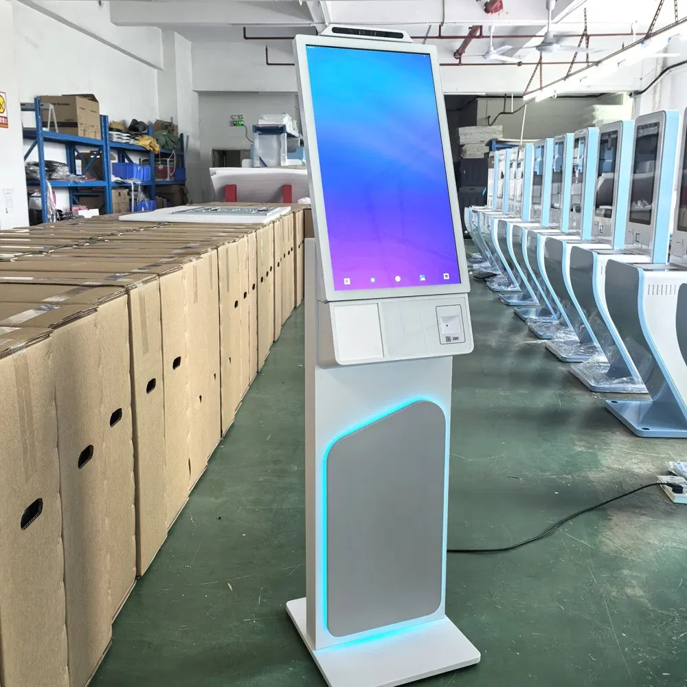 in Stock 27 Inch Android Self Service Kiosk Built in WiFi with Camera Qr Code Printer
