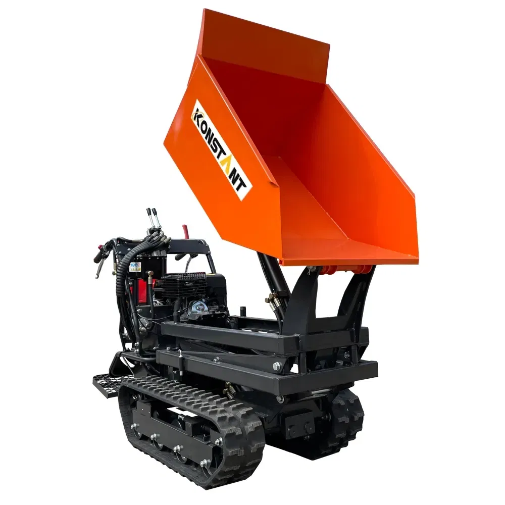 Multifunctional Mini Track Dumper All-Terrain 500kg Payload Wheelbarrow Power Concrete Buggy/Dumper