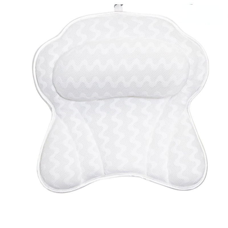 Luxury 3D Butterfly Shape Bathroom Cushion Strong Suction Anti-Slip Antibacterial Bathtub Pillow