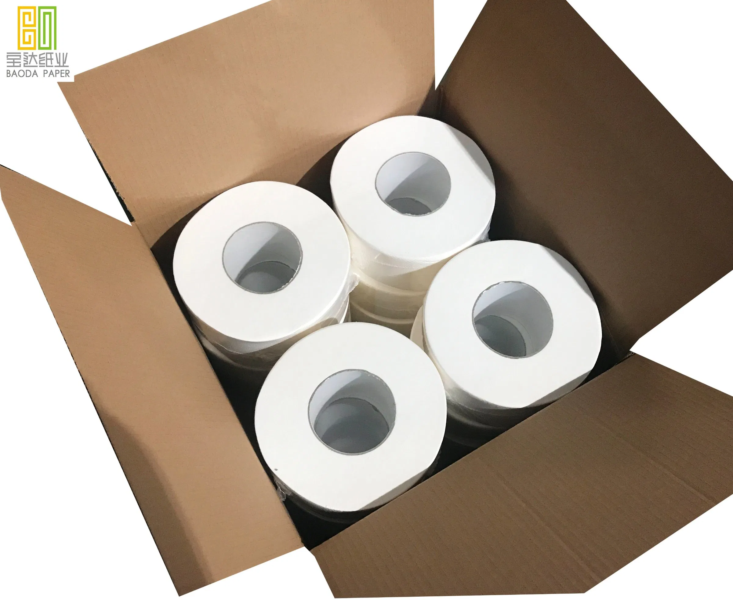 200meters Jumbo Roll Virgin Wood Pulp Toilet Paper Tissue Commercial Use
