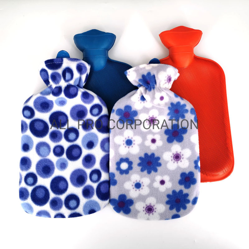 Cloth Cover Portable Hand Warmer Natural Rubber Hot Water Bottle Bag