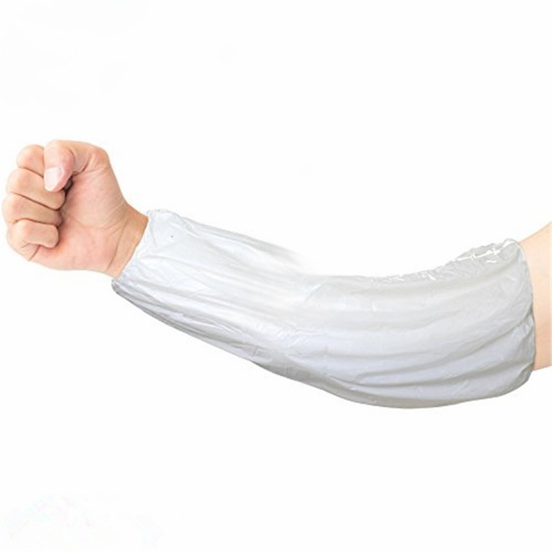 Disposable Waterproof Oil-Proof Arm Sleeves Covers Oversleeves Cleaning Protective Kitchen Tool with Elastic Cuffs