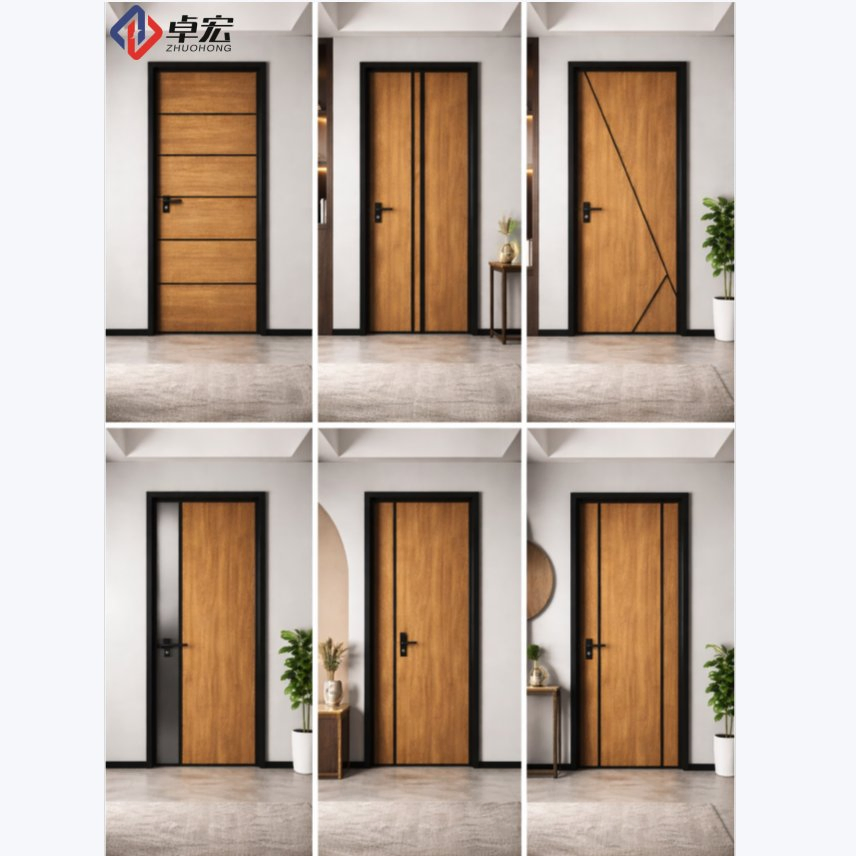 Sound Insulation Steel-Framed Flush Wooden Door for Interior Rooms