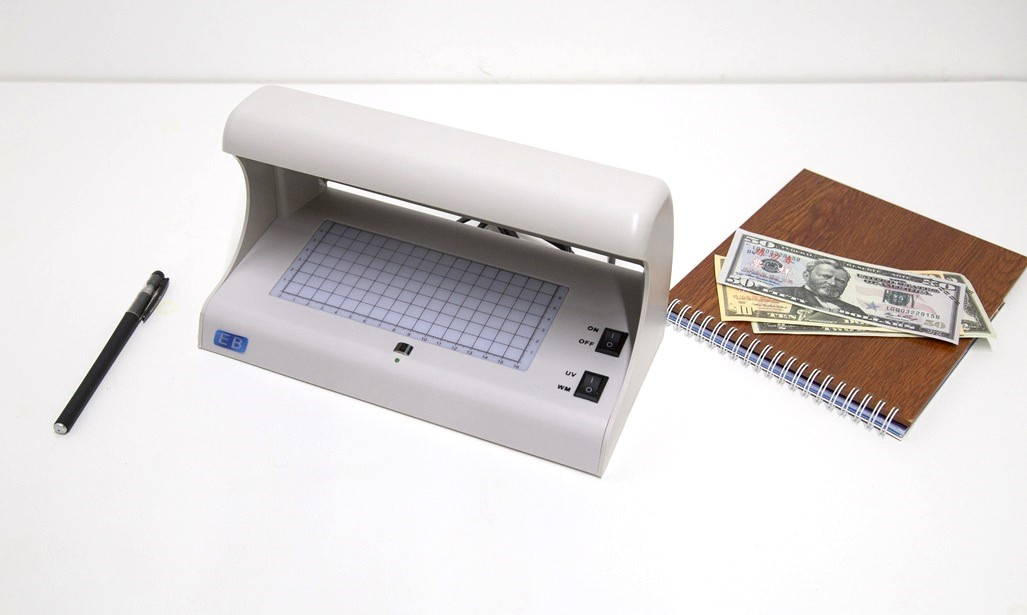 DC-109BW-4 Currency Checker UV MG White Light Money Detector Plastic Material Device for Checking Money