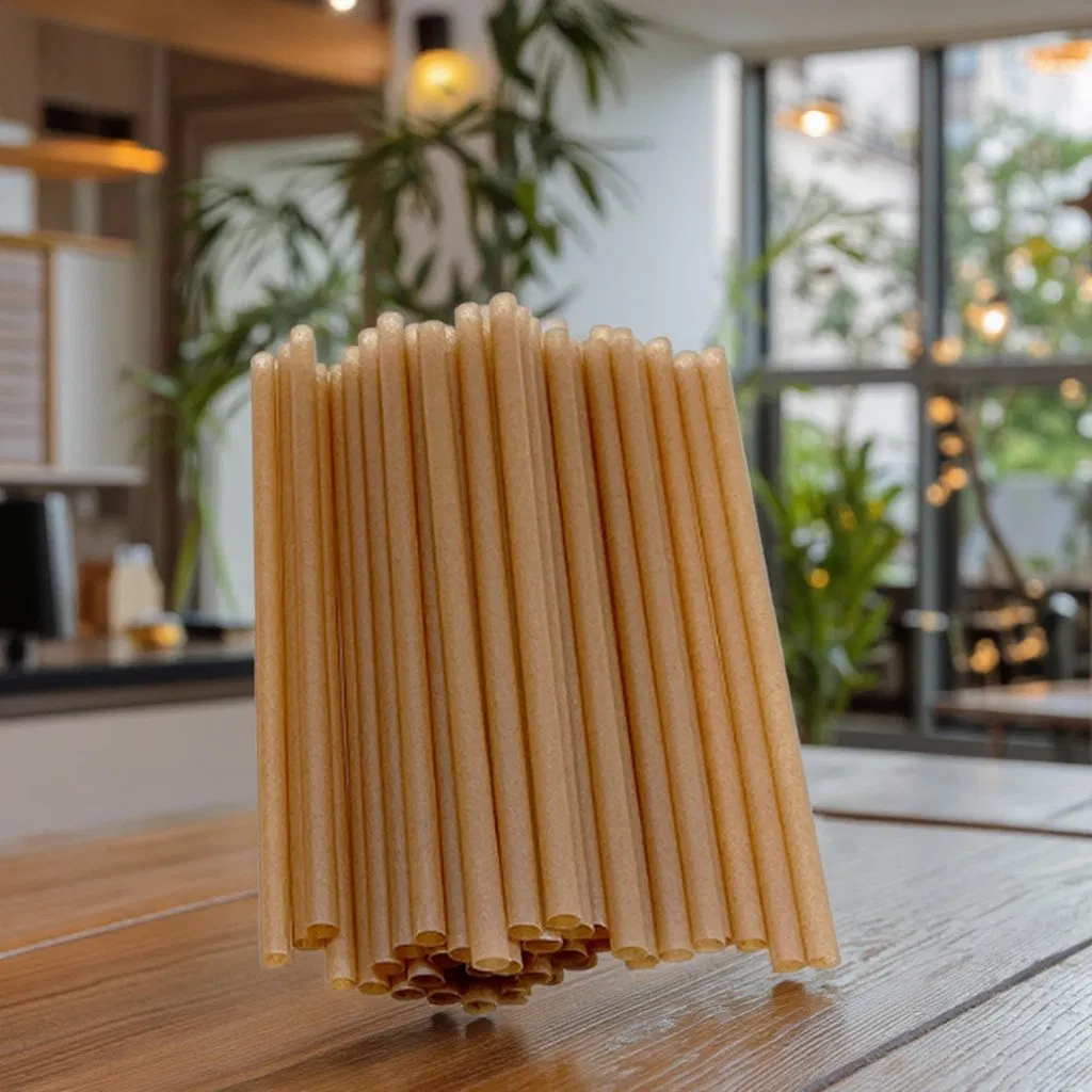 Sugar Cane Straws Biodegradable Drinking Straws for Party Camping Bar