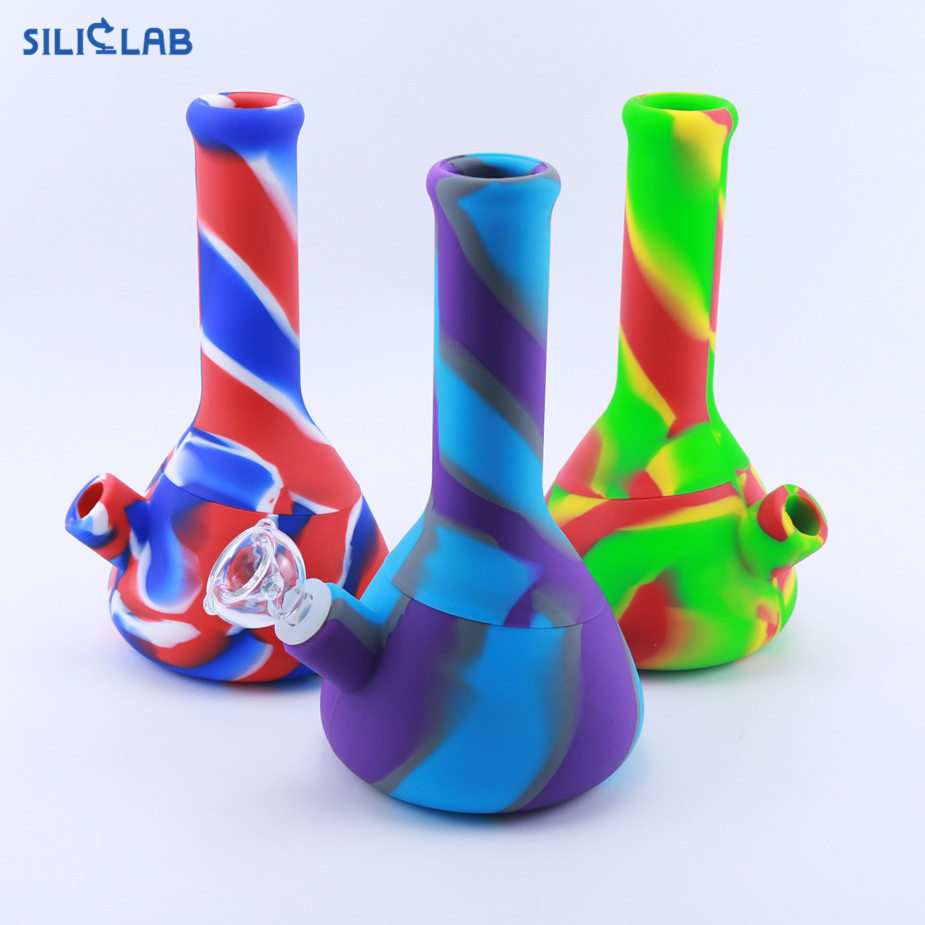 8.5' Height Beaker Base Silicone Smoking Tobacco Water Pipe