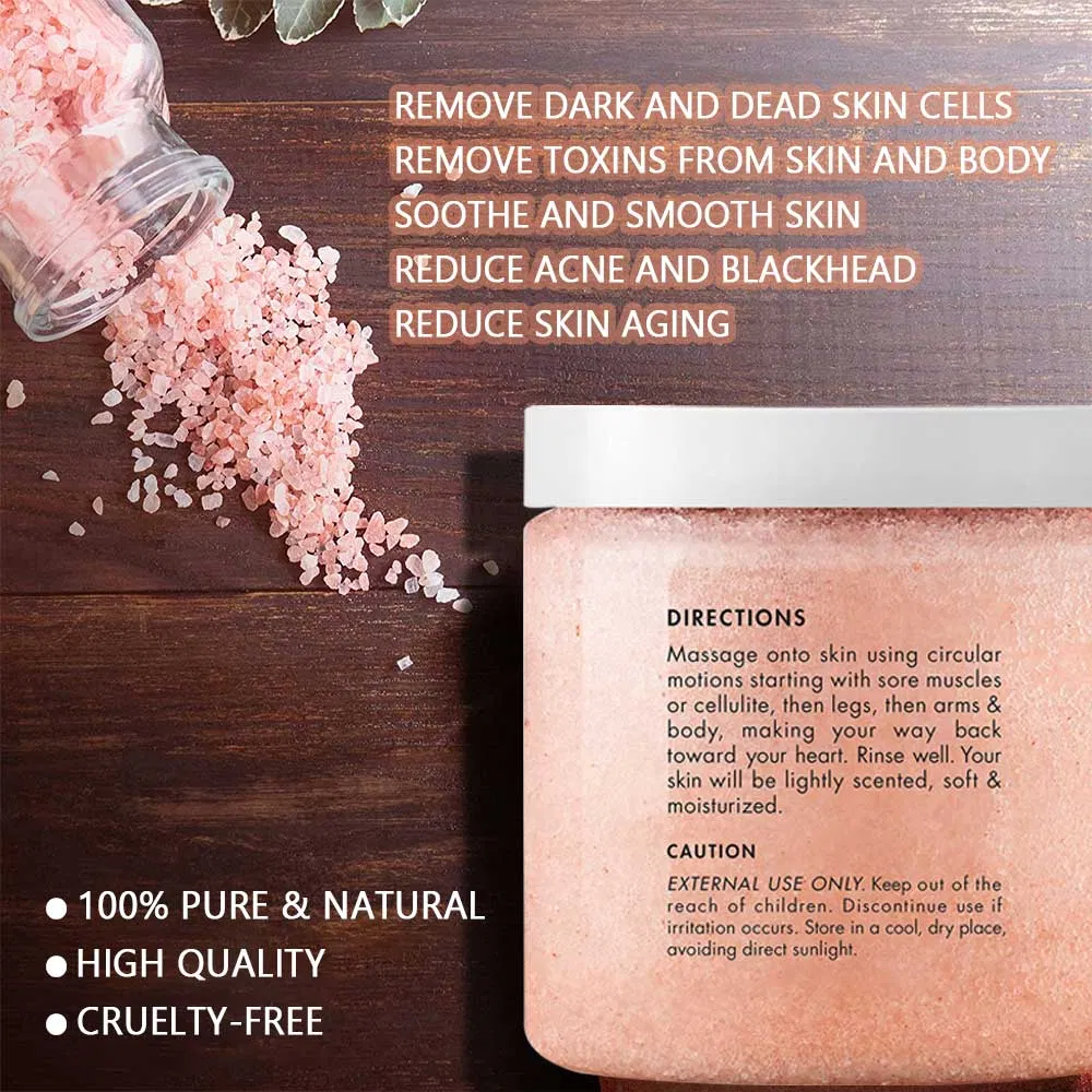 100% Natural Hydrating and Exfoliating Himalayan Salt Body Scrub for Acne Prone