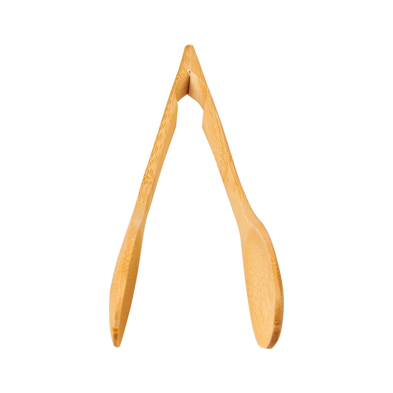 Custom Bamboo Kitchen Salad Serving Bread Tongs