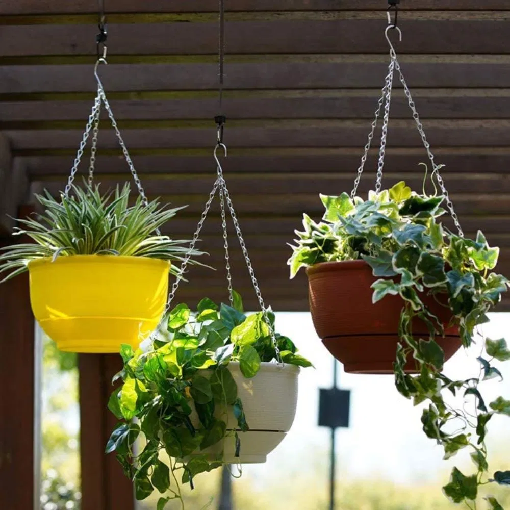 Hanging Planter Self Watering Flower Pot with Detachable Base Esg17469