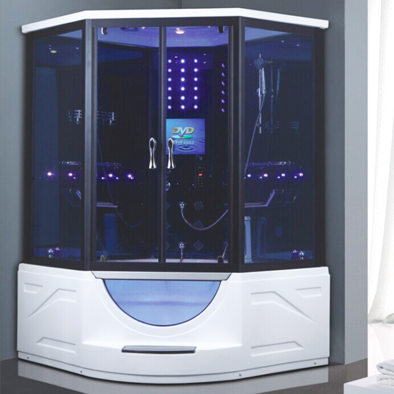 Fashion Coffee Acrylic Steam Bath Cabinet Steam Shower Tub Combo