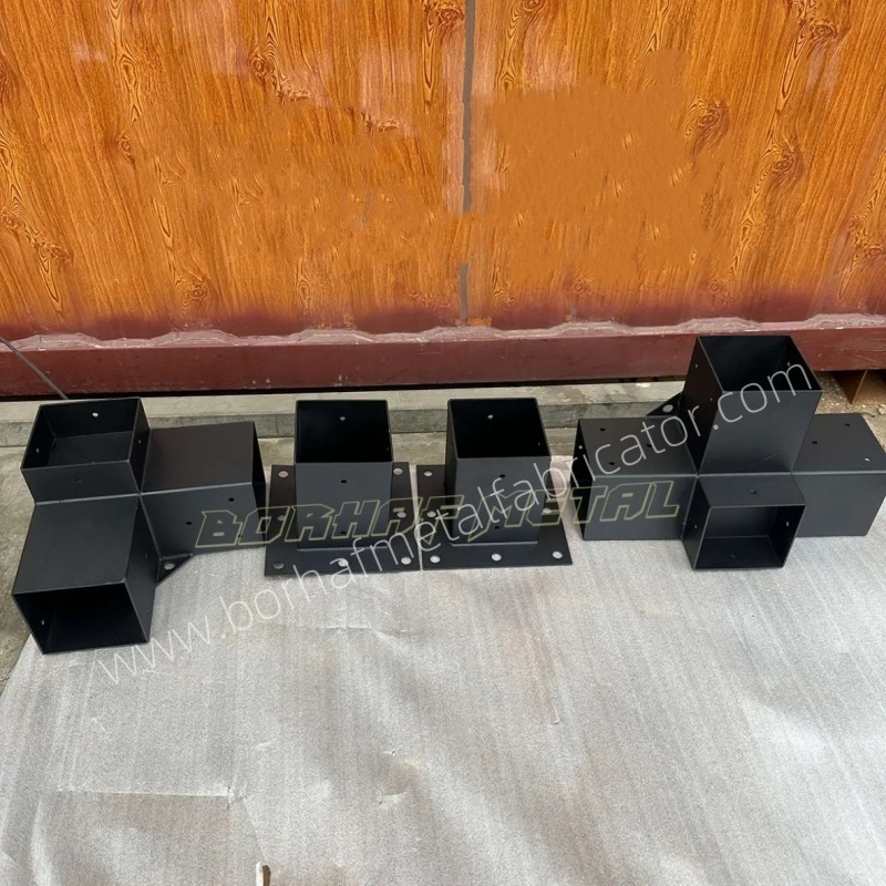 Metal Kit 3way Roof Gable Right Angle Corner Post Base Pergola Bracket