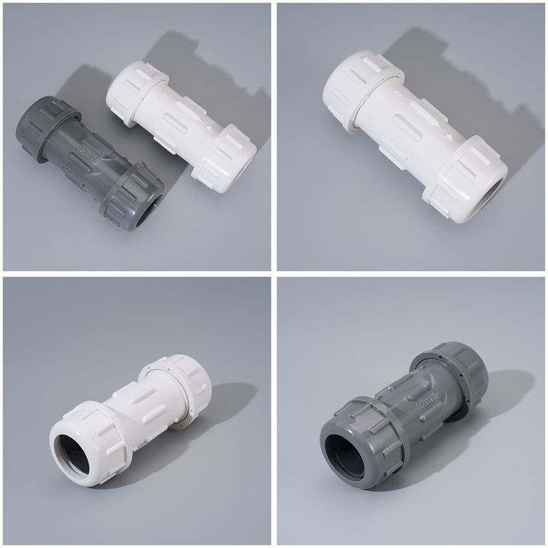 PVC Plastic Water Pipe Fittings Quick Compression Coupling Factory Supply