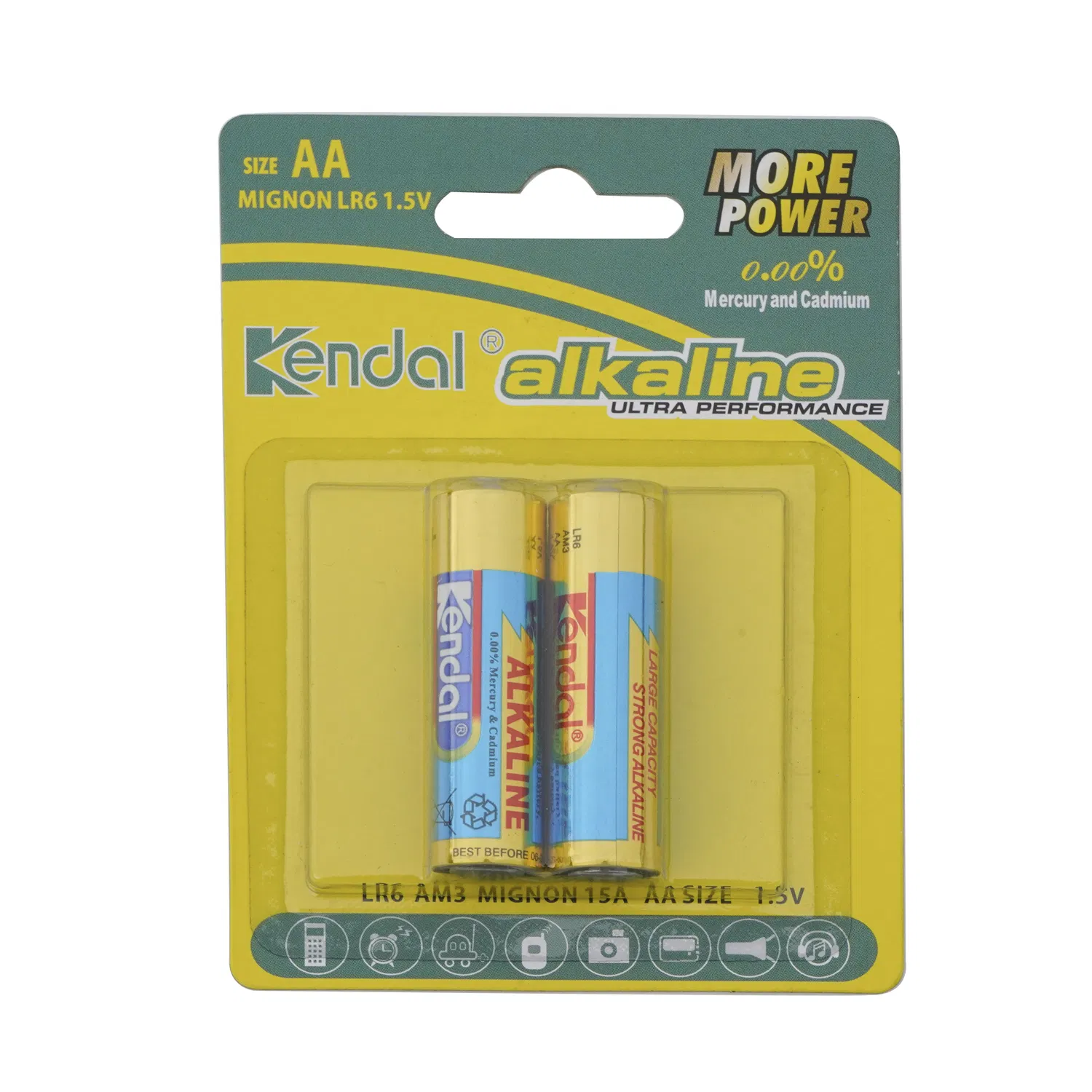 AA Lr6 Am4 1.5V Kendal Alkaline Dry Battery Thermometer Battery