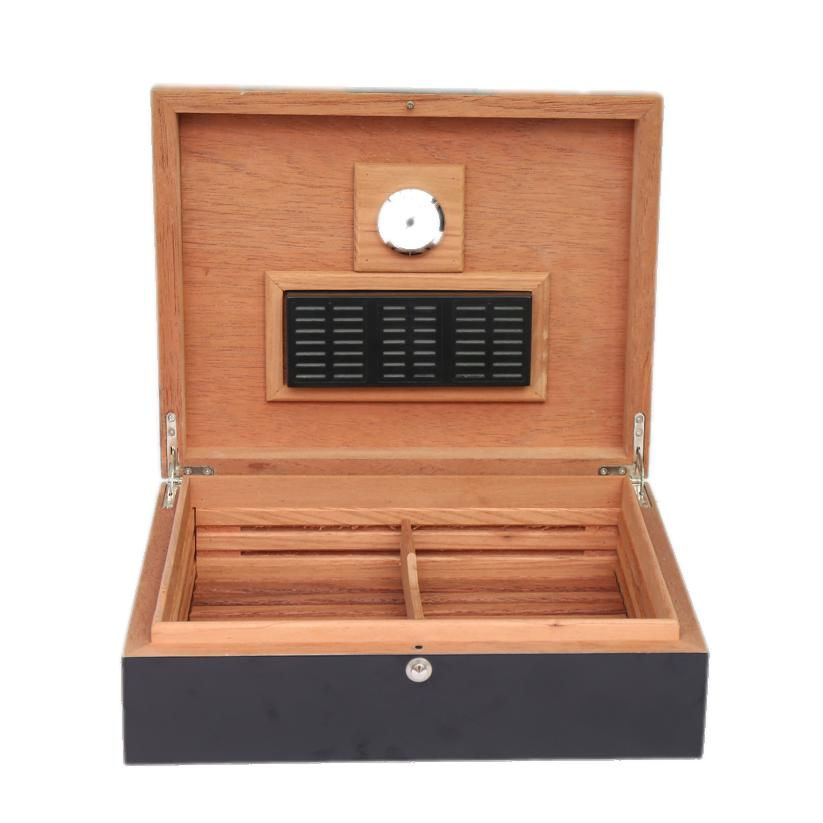 Best Selling Black Leather Travel Cigar Storage Box with Cigar Cutter