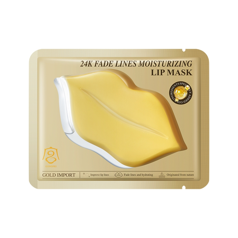 Private Logo Luxury Hydrating Deep Nourishing Lip Plumping 24K Gold Lip Mask