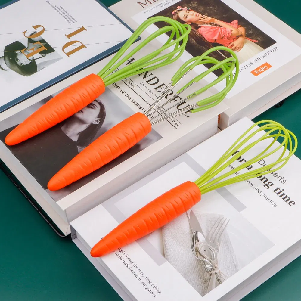 High Quality Food Grade Silicone Whisk Non Stick Mixer Egg Beater Kitchenware