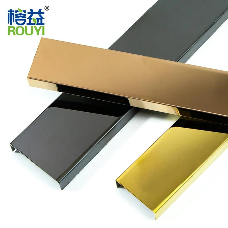 New Design Wall Edge Decorative Transition Stainless Steel Mirror Finish Tile Trim