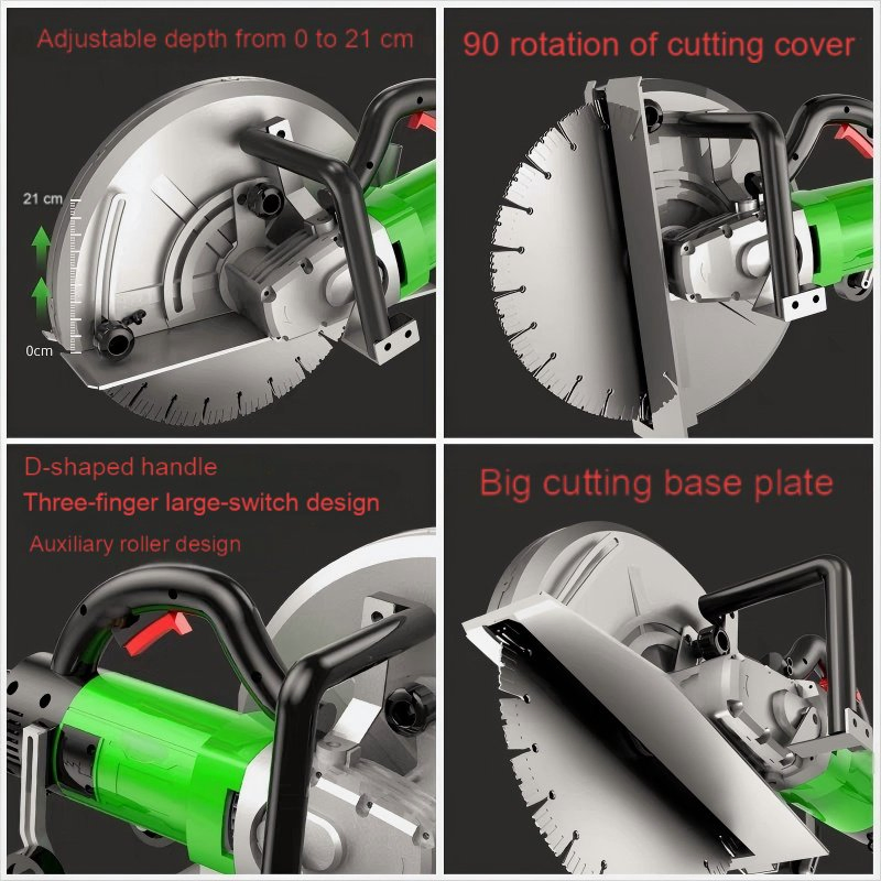 High Power Portable Concrete Cement Cutter Saw Wall Chaser