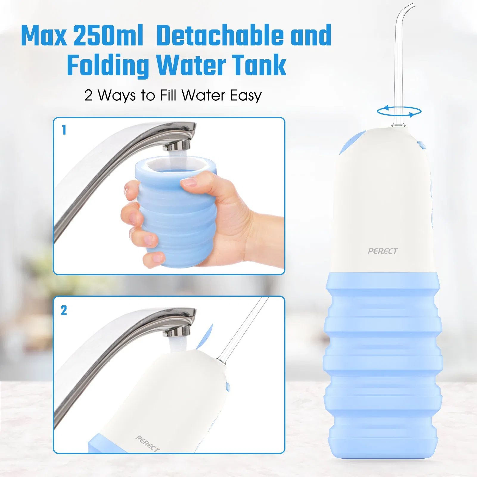 China Supplier Portable Water Flosser Rechargeable Dental Oral Irrigator