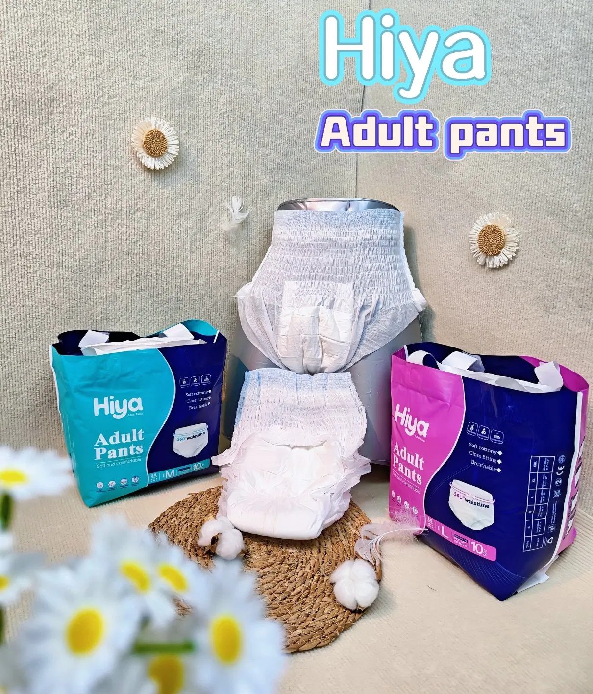 Hiya Adult Diaper Skin Friendly Absorbent Care Pants