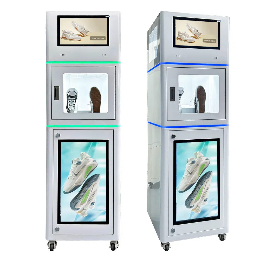 Upus Automatic Outdoor Hotel Shoe Dry Steam Cleaning Machine Sneakers Shoes Coin Cleaning Vending Machine