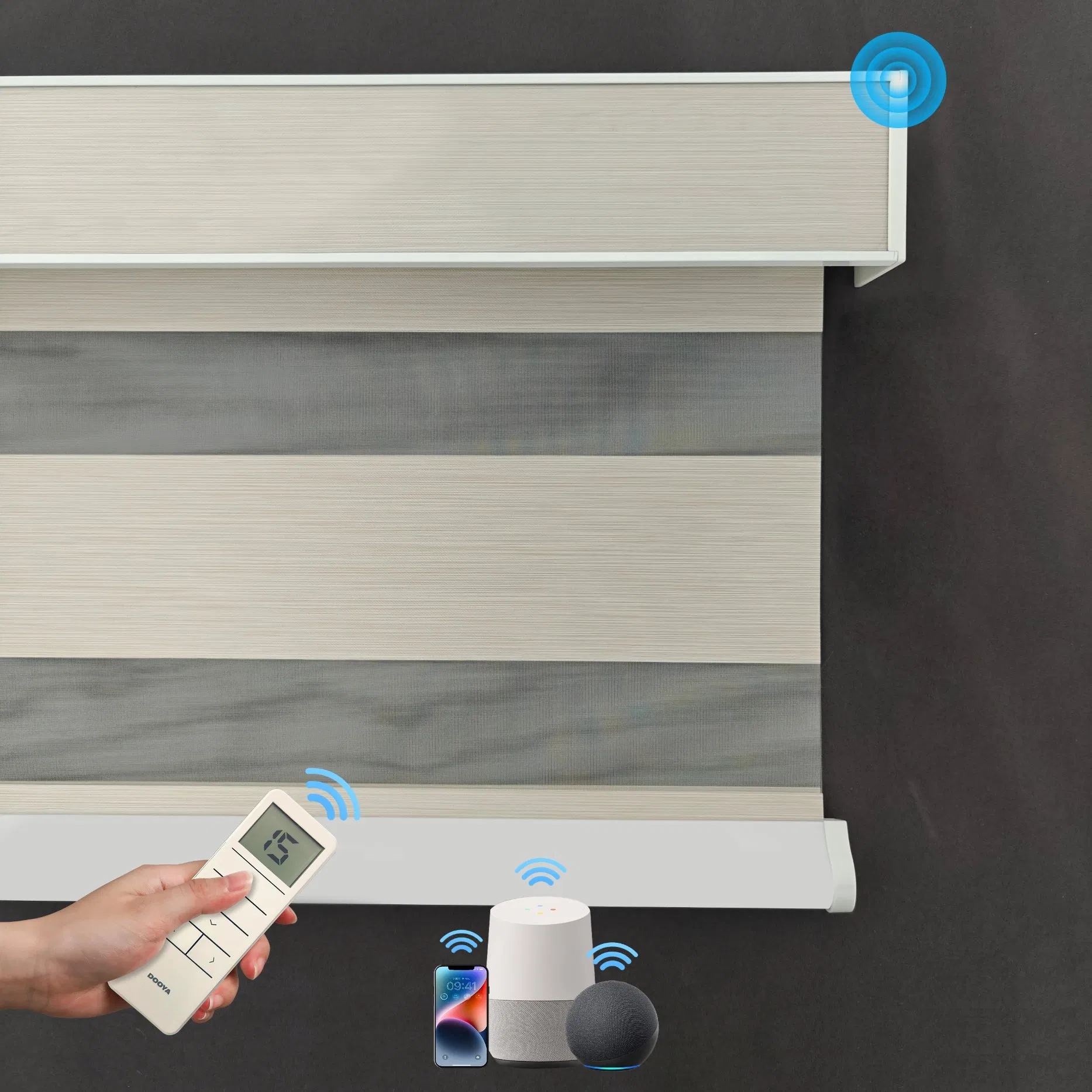 Motorized Shades Automatic Zebra Blinds