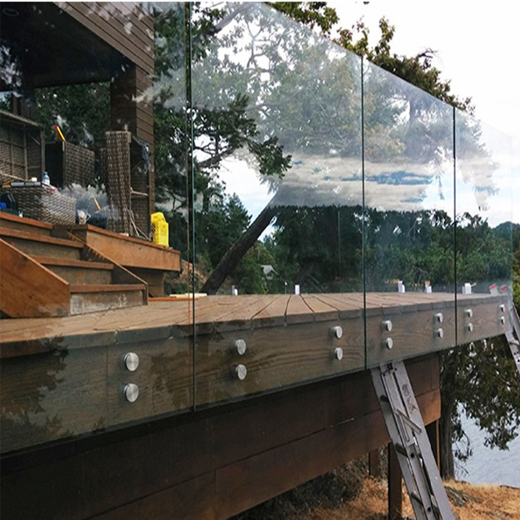 Ace High Quality Outdoor Indoor Frameless Glass Railing Glass Fixing Railing Handrails Stainless Steel Glass Standoffs