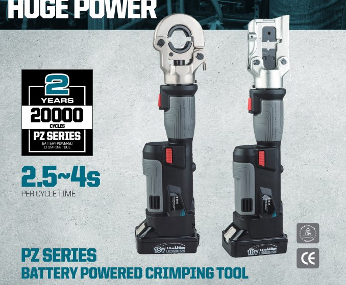 Pz-240 Battery Hydraulic Crimping Tool Cordless Wire Crimping Tool
